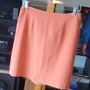 Salmon Petite‎ Silk Skirt